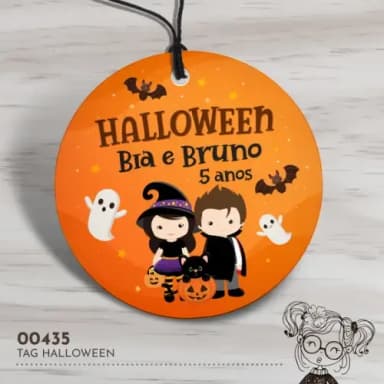 Tag Redonda Halloween - 00435