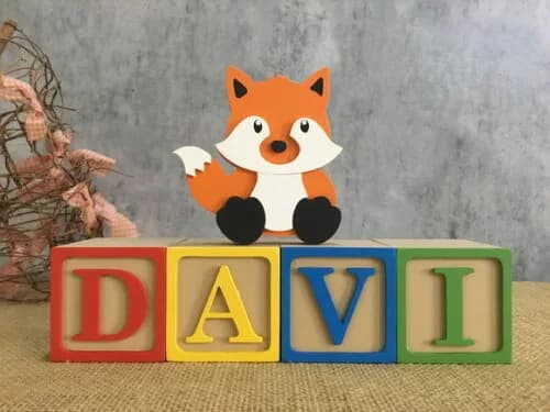 Cubos com Nome 6x6cm Toy Story + Raposinha