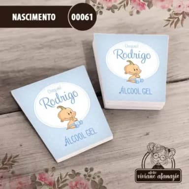 Adesivo Bisnaga Álcool Gel Nascimento - 00061