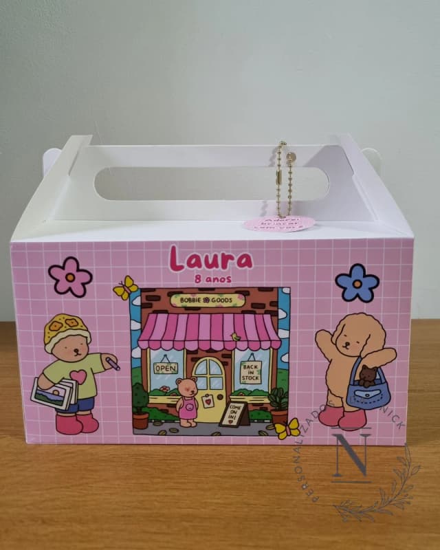 Maleta Personalizada Lembrancinha Bobbie Goods