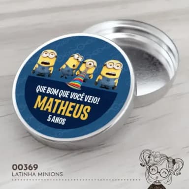 Latinha Adesivada Minions - 00369