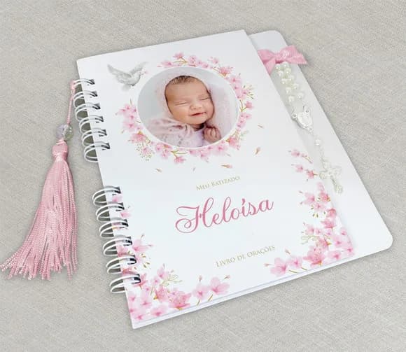 Lembrança Para Batizado Com Fotos Do Bebê - Livro De Orações