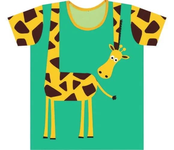 Camiseta Infantil Girafa