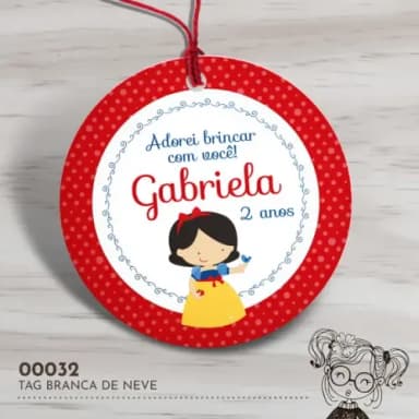 Tag Redonda Branca de Neve - 00032
