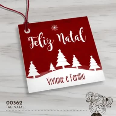 Tag Quadrada Natal - 00362