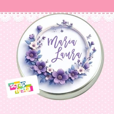 Latinhas Personalizadas Chá de Menina Floral Lilás