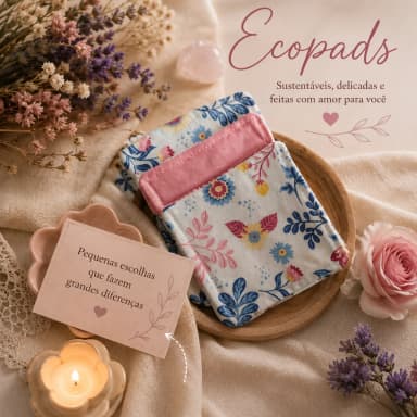 Kit Ecopads Reutilizáveis em Tecido