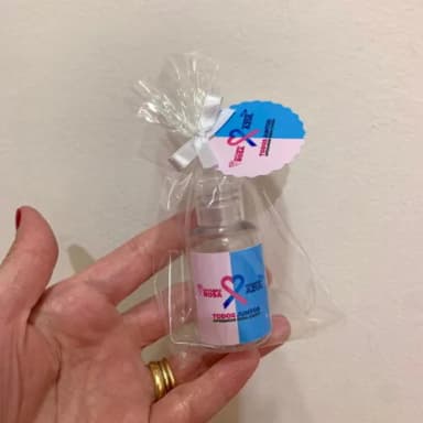 Álcool gel 70% Lembrancinha Outubro Rosa e Novembro Azul