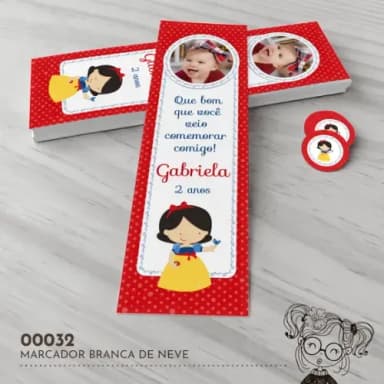 Marcador de Livro Branca de Neve - 00032