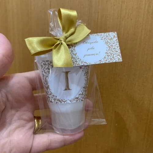 Lembrancinha Creme Hidratante 80 Anos Dourado