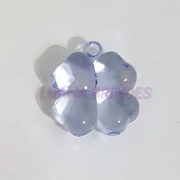 Pingente de Trevo em acrílico Azul - pct com 40 unid