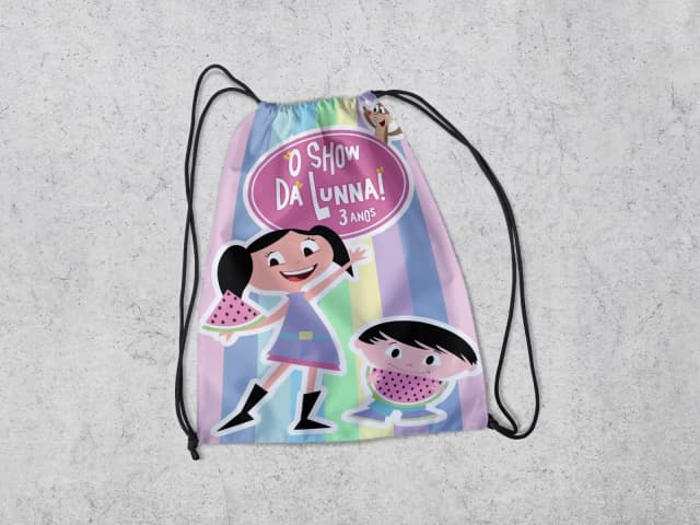 Mochilinha Personalizada para lembrancinhas Show da Luna