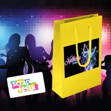 Sacolinha Papel Personalizada Festa Aniversário Balada Neon
