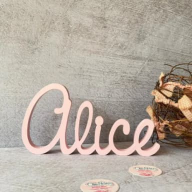 Linha Cursiva -letras Decorativas em mdf Quarto de Bebê