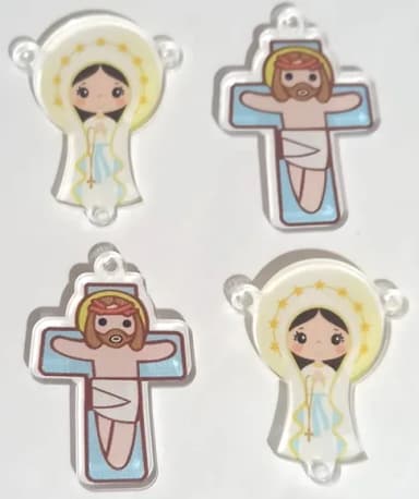 Nossa Senhora e Cruz para Terço - 10 Kits