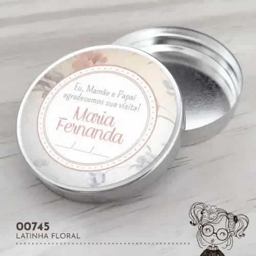 Latinha Adesivada Floral - 00745