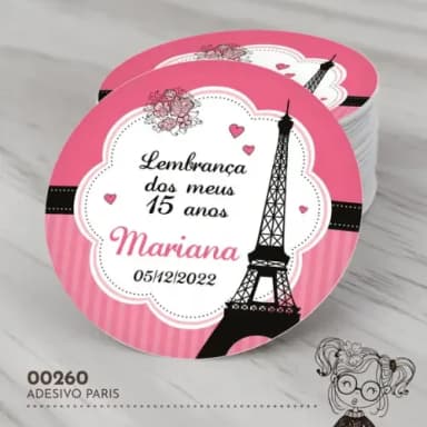 Adesivo Redondo Paris - 00260