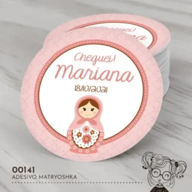Adesivo Redondo Matryoshka - 00141