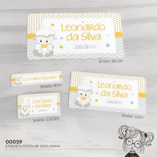 Etiqueta Escolar Ovelhinha - 00029