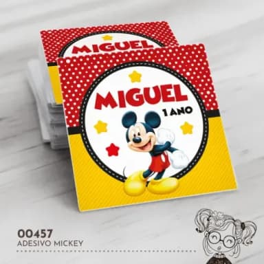 Adesivo Quadrado Mickey - 00457