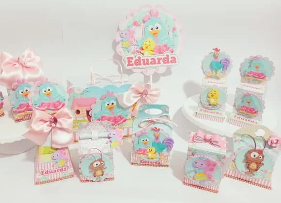 Kit 30 Lembrancinhas Galinha Pintadinha