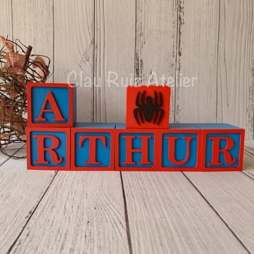 Homem Aranha - Cubos 6x6cm Decoração de Festa Infantil