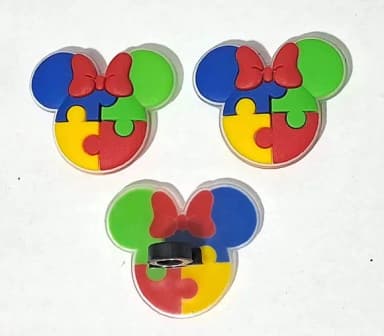 Ponteira P/lápis Minnie Símbolo Autismo - 6 Unidades