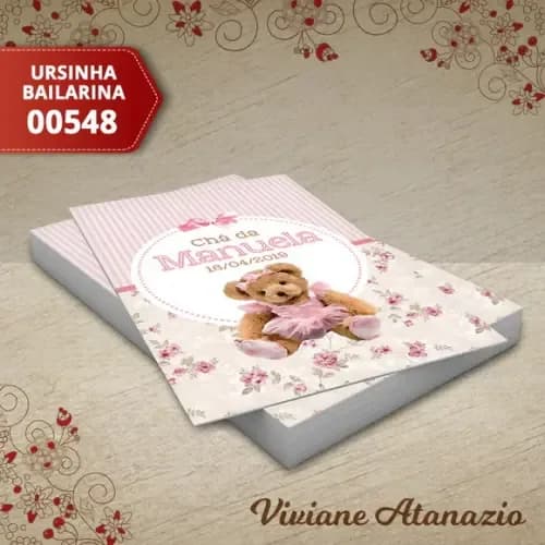 Adesivo Tubete Ursinha Bailarina - 00548