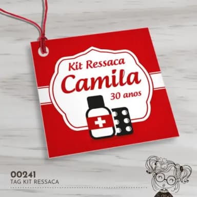 Tag Quadrada Kit Ressaca - 00241