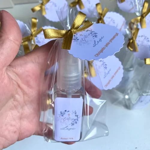 Álcool 70% Spray Lembrancinha Batizado