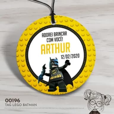 Tag Redonda Batman Lego - 00196