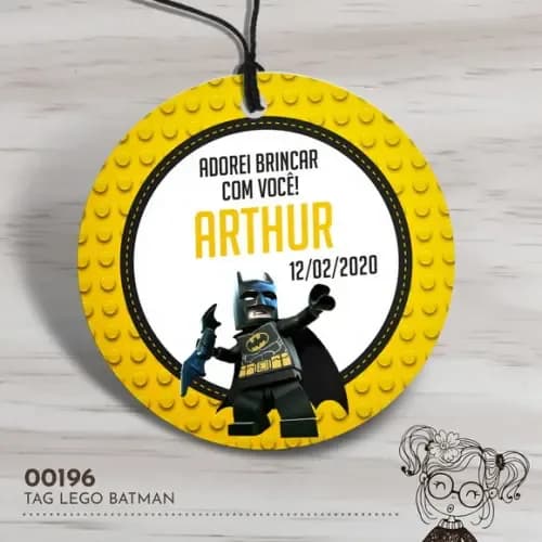Tag Redonda Batman Lego - 00196