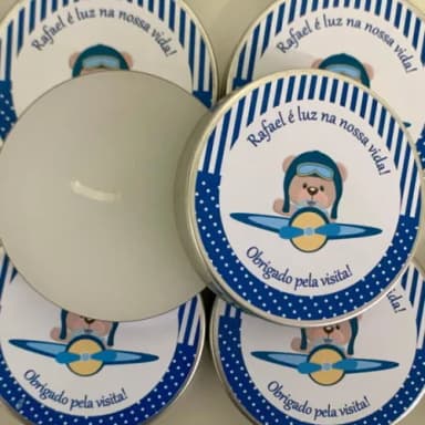 Lembrancinha Maternidade vela aromática
