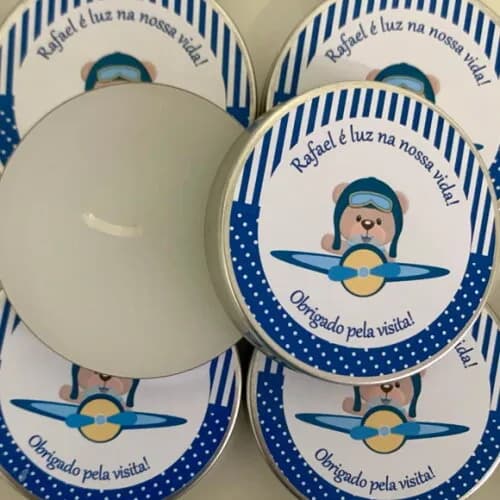 Lembrancinha Maternidade vela aromática