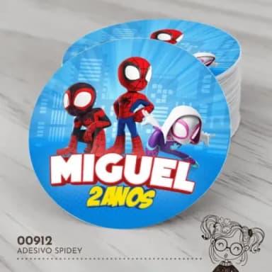 Adesivo Redondo Spidey - 00912