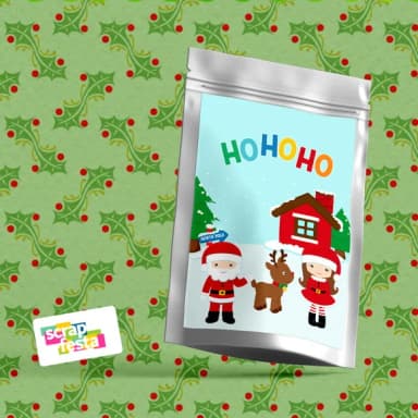 Saquinho Metalizado 14x20 Personalizado Festa Natal