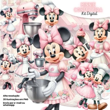 KIT DIGITAL MINNIE CONFEITEIRA 10