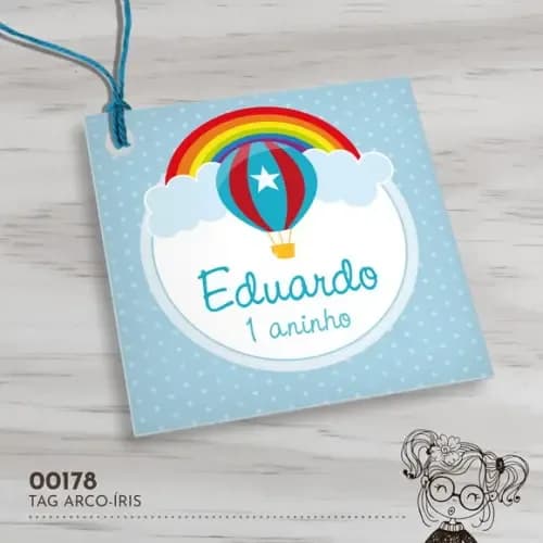 Tag Quadrada Arco-íris - 00178