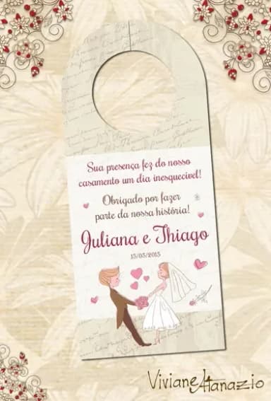 Tag Retrovisor Casamento - 00017