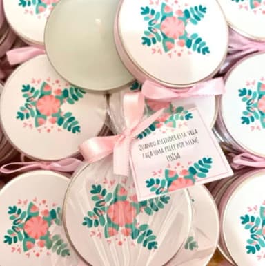 Lembrancinha Maternidade Vela floral