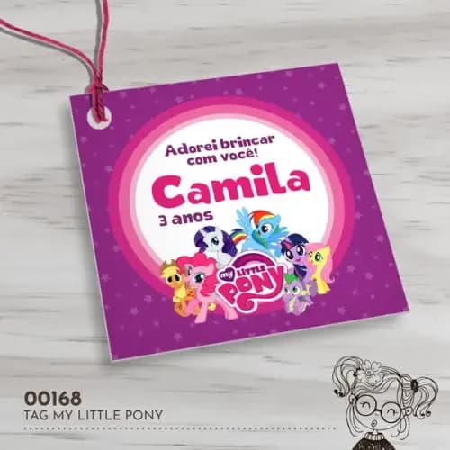 Tag Quadrada My Litlle Pony - 00168