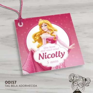 Tag Quadrada Bela Adormecida - 00157