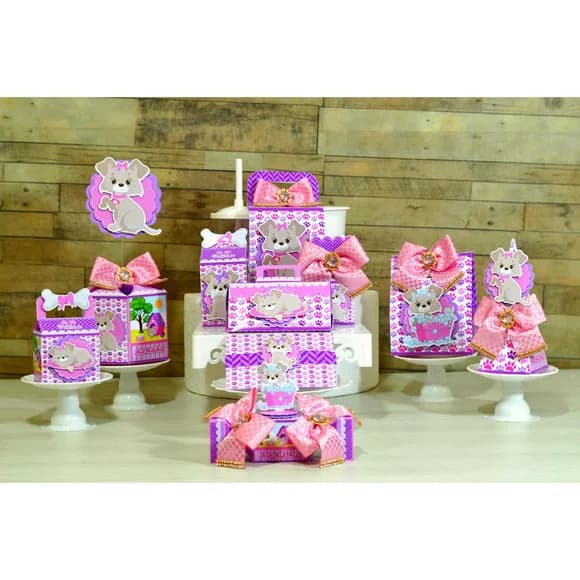 Kit 30 Lembrancinhas - Pet Rosa