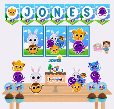 Kit Festa Só Um Bolinho BOLOFOFOS - Decoração de Festa