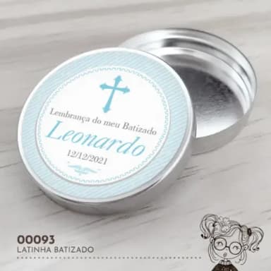 Latinha Adesivada Batizado - 00093