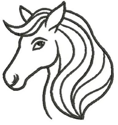 Matriz de Bordado Figura Cavalo