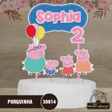 Topo de Bolo Porquinha - 30014