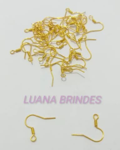 Anzol Dourado para Brincos - pct com 100 pares