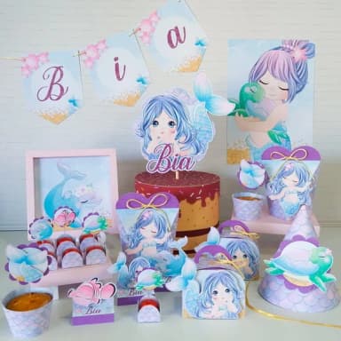 Kit 60 Lembrancinhas Sereia