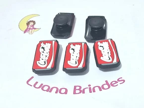 Pins de Crocs Coca Cola 3cm Pacote com 6 Unidades